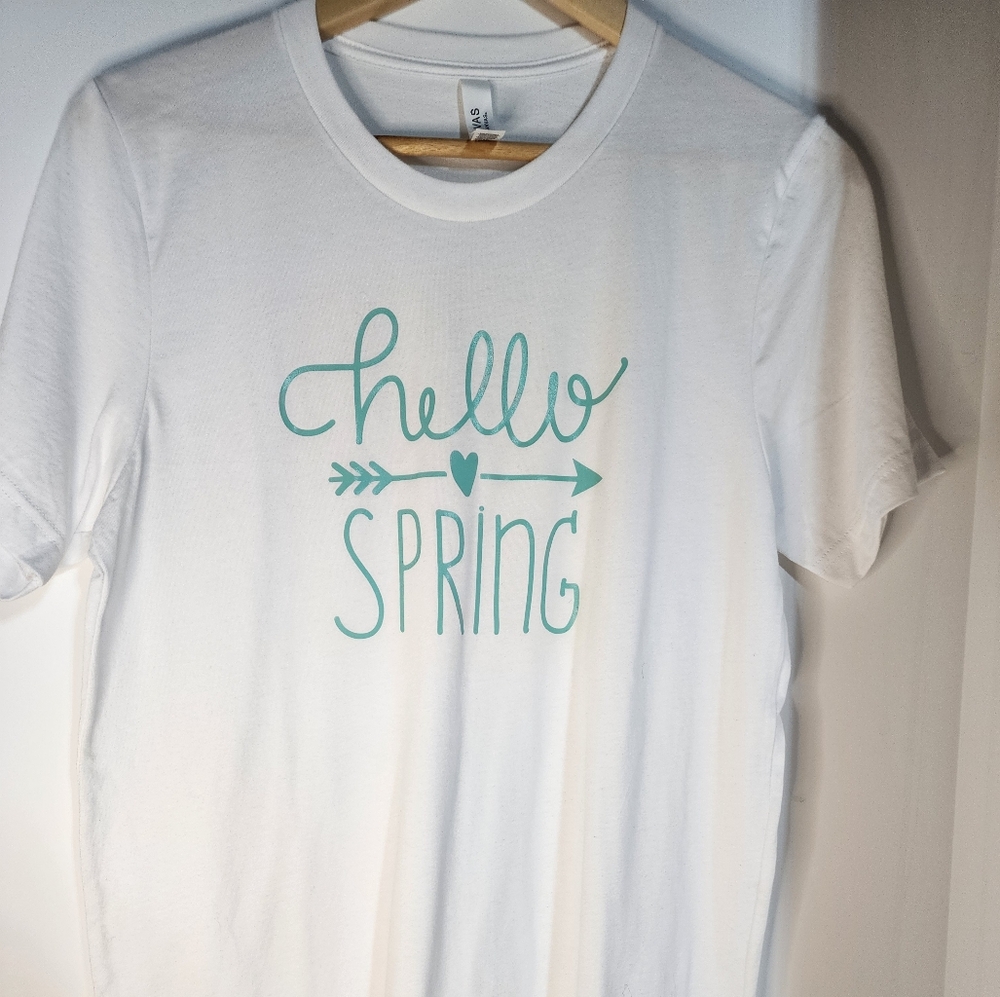 Hello spring shirt, spring tee, women's shirt, easter shirt